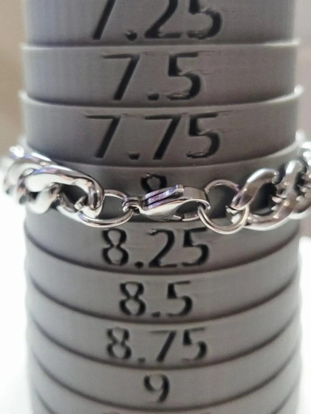 NWT Mens 12mm Shiny Stainless Steel Cuban Link Bracelet Lobster Clasp – 8 in